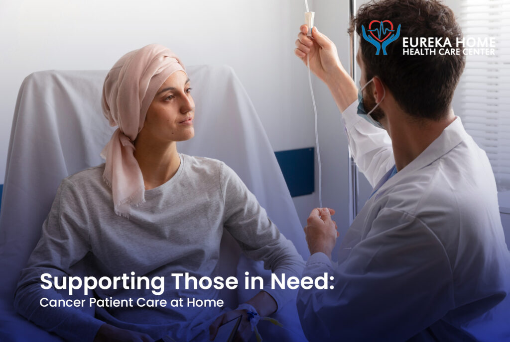 Cancer patient receiving home care from Eureka, smiling with a positive and happy face