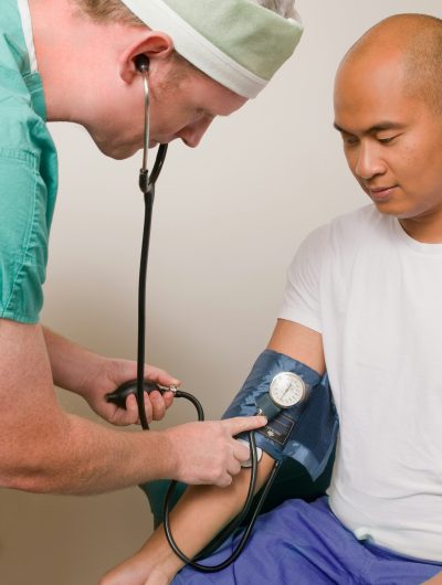 male nurse at home in dubai